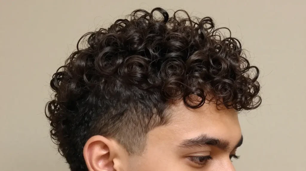 Wave Haircut with Curly Top