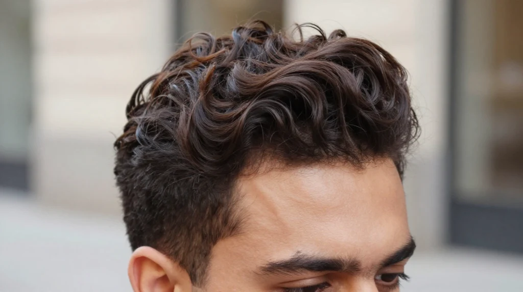 Wavy Pompadour Style
