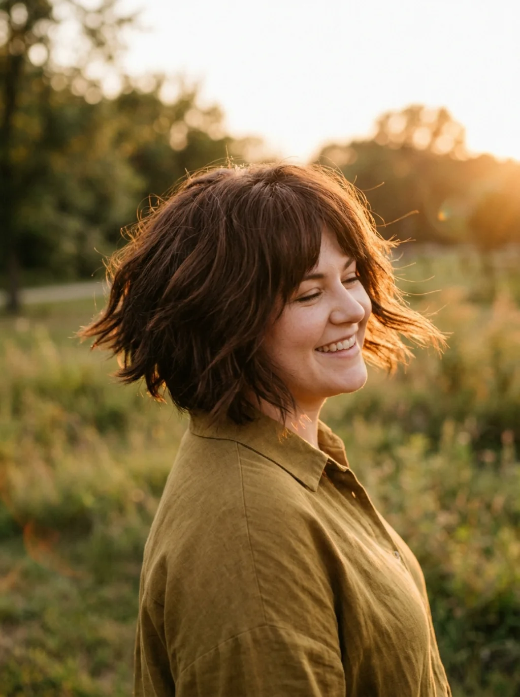Short Haircuts for Round Faces That Handle Thick Strands Beautifully