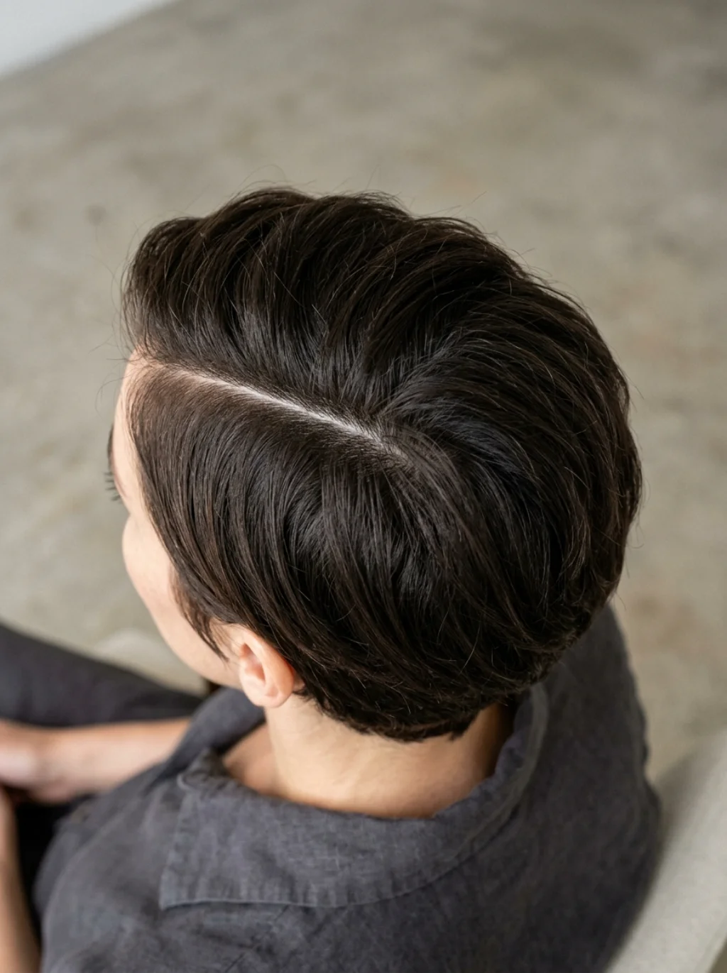 The Side Part Detail That Instantly Breaks Up Roundness
