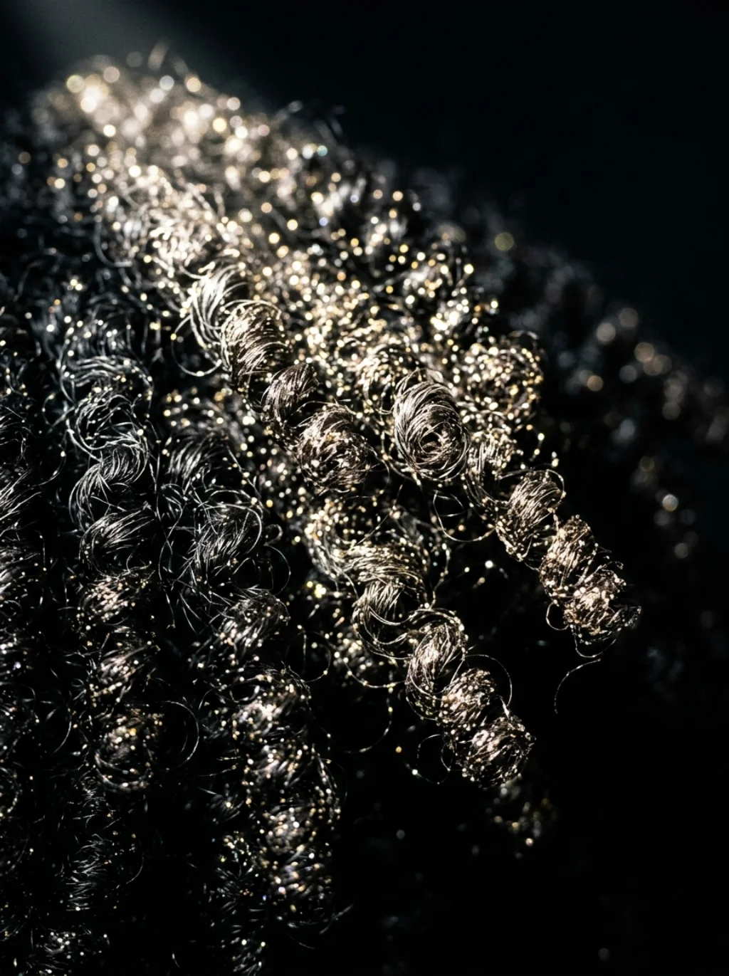 Textured Ends Catch Light Like Static Electricity on a Winter Coat
