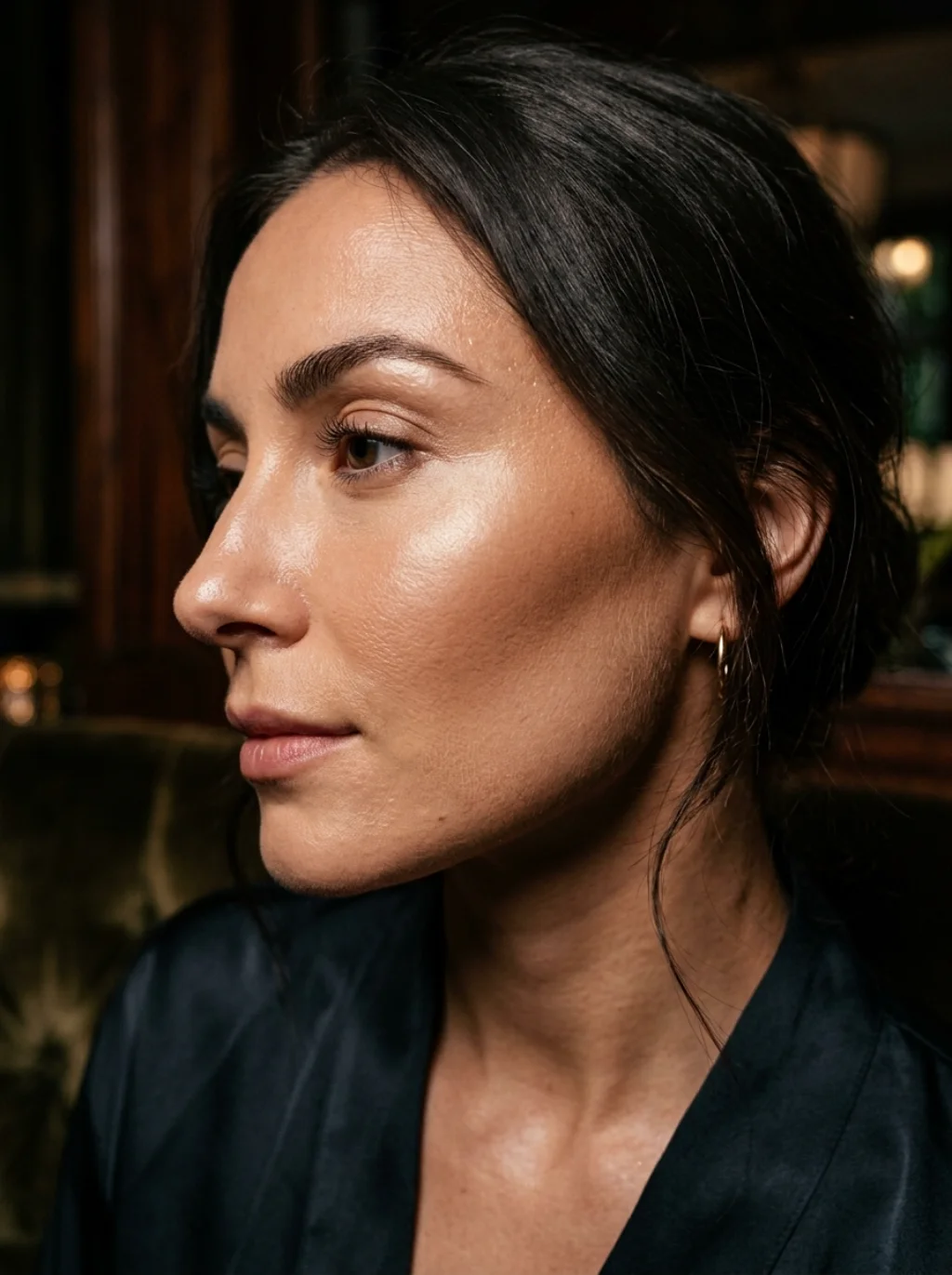 A Color Placement Strategy That Sculpts Cheekbones Through Shade