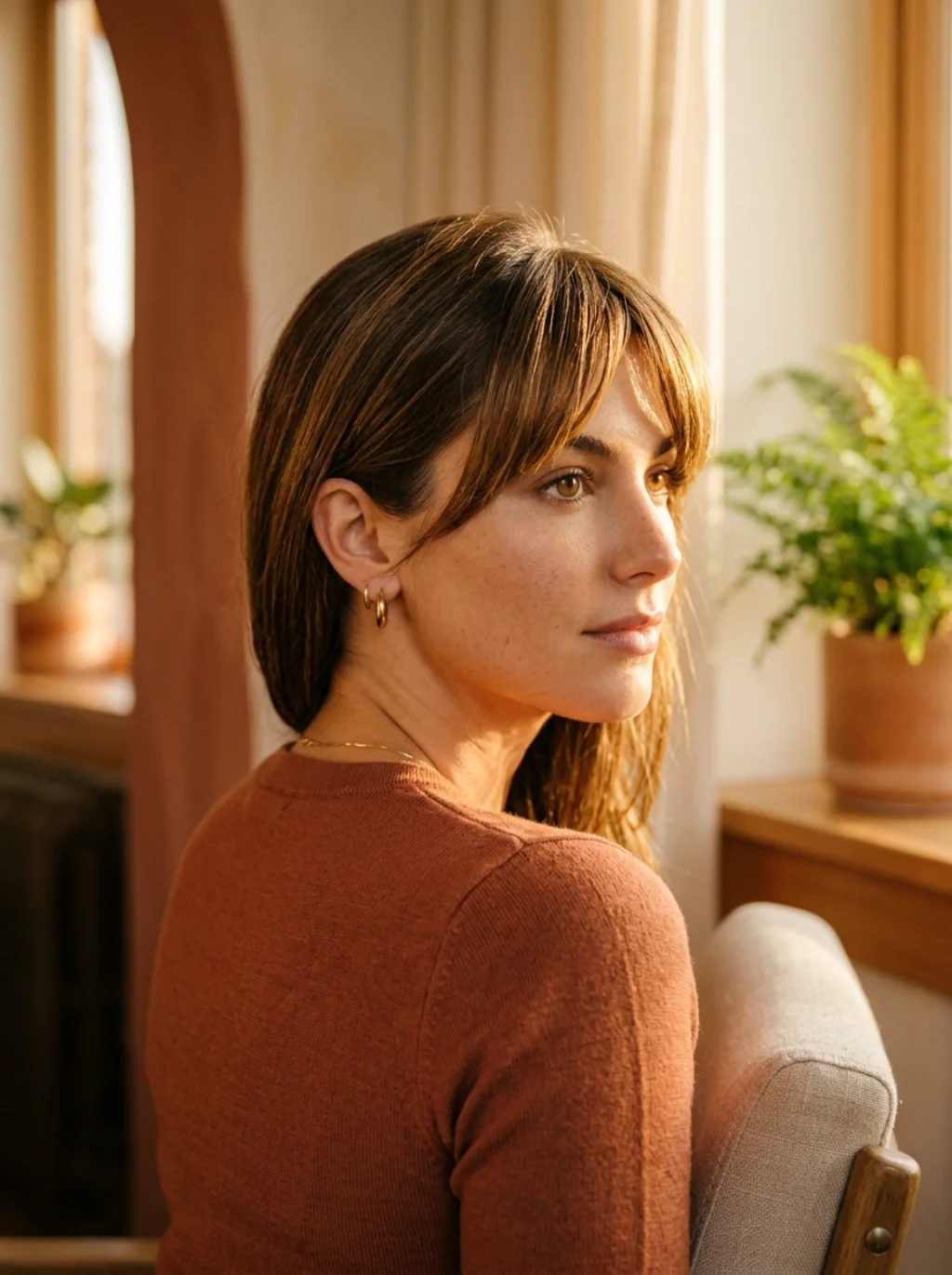 Heart Shaped Faces Find Their Perfect Match in Side Swept Fringe