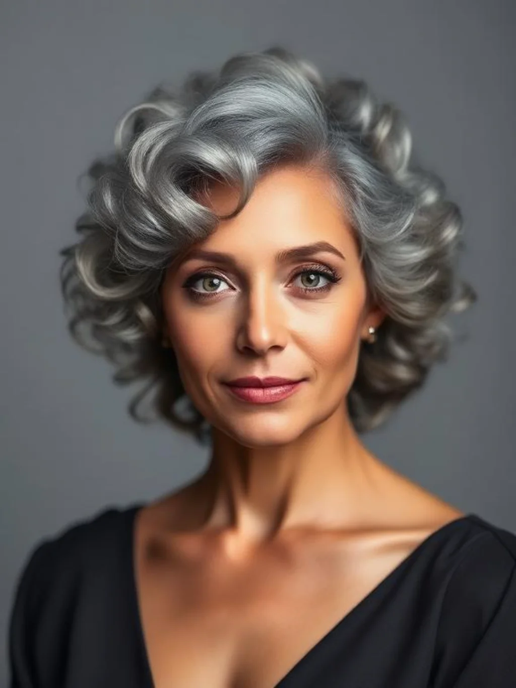 The Gray Hair Transition That Curly Pixies Handle Beautifully