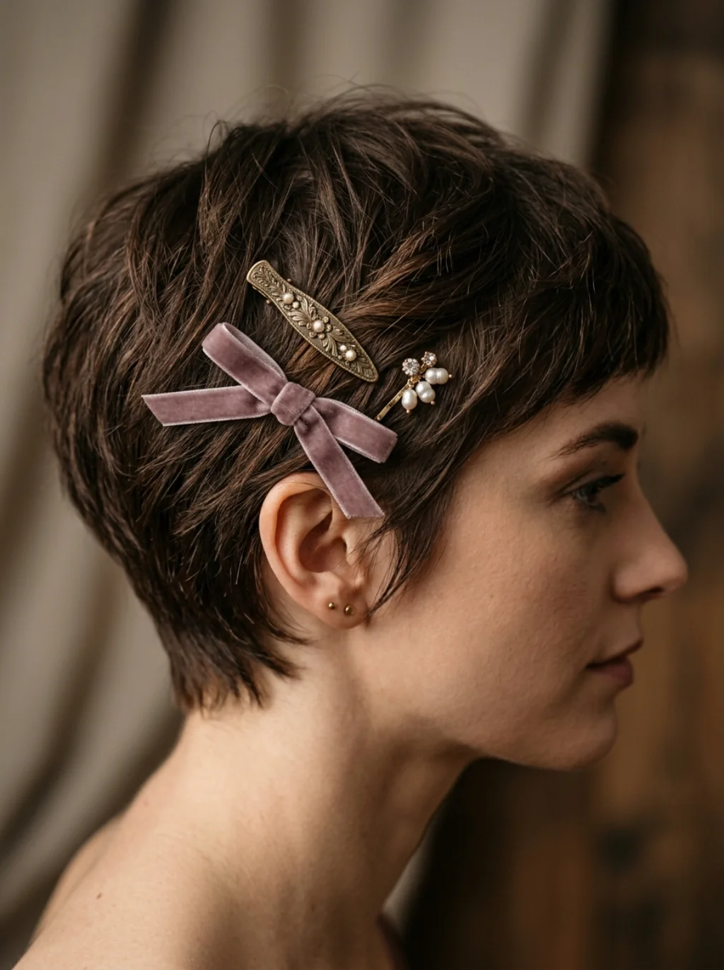 The Accessory Layering Rule Short Hair Owners Often Miss