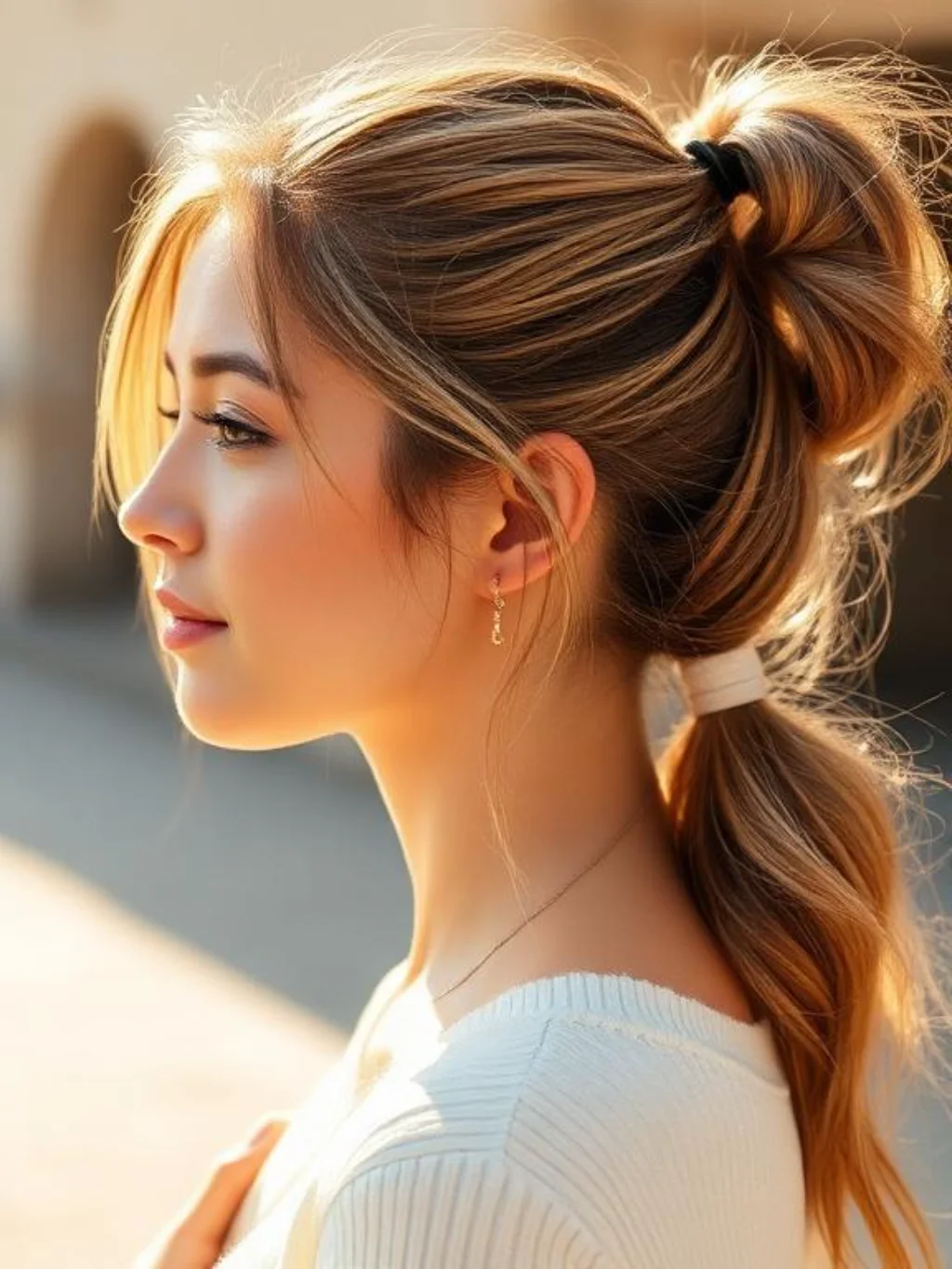 Ponytails That Avoid Stretching an Already Long Line