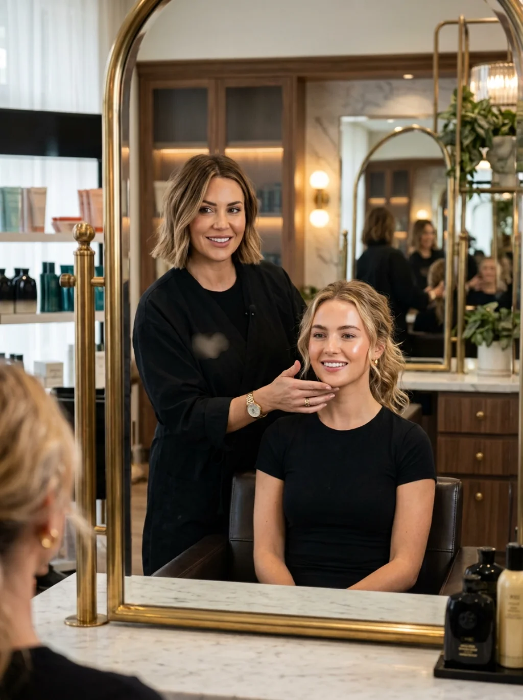 The Balanced Canvas Making Oval Faces a Stylist's Dream Client