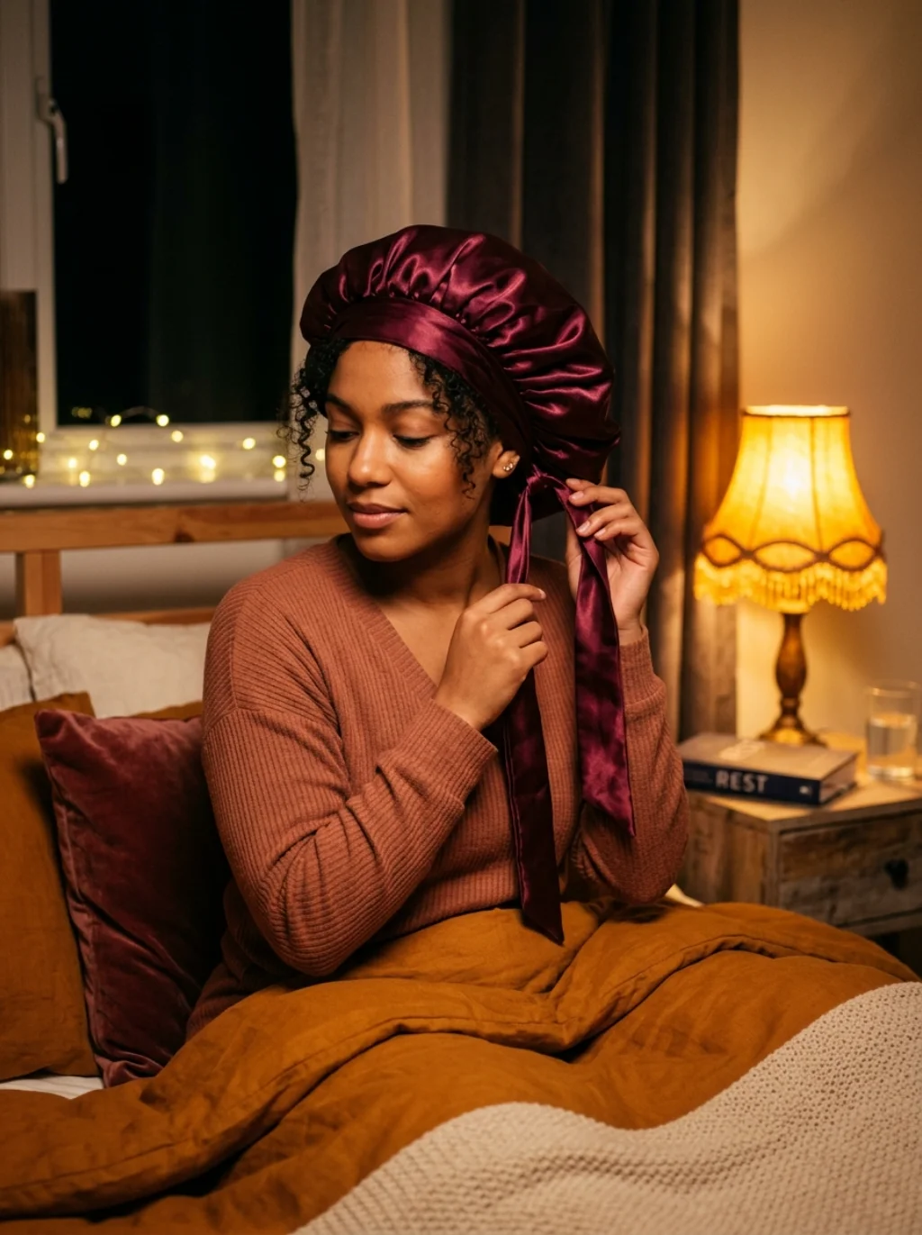 A Satin Bonnet Quietly Saves Every Hairstyle From Nighttime Ruin