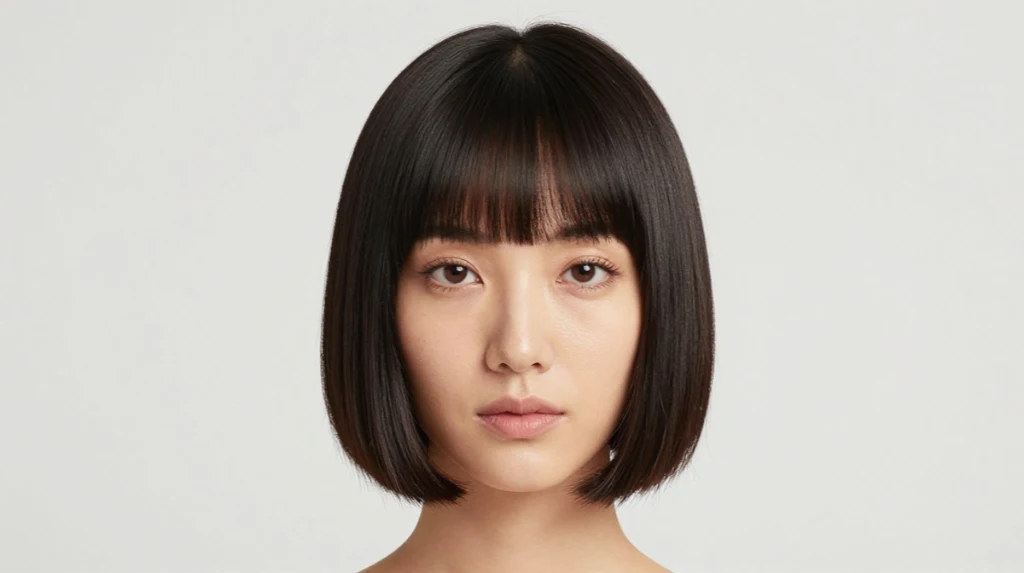 Blunt Bob With Full Fringe