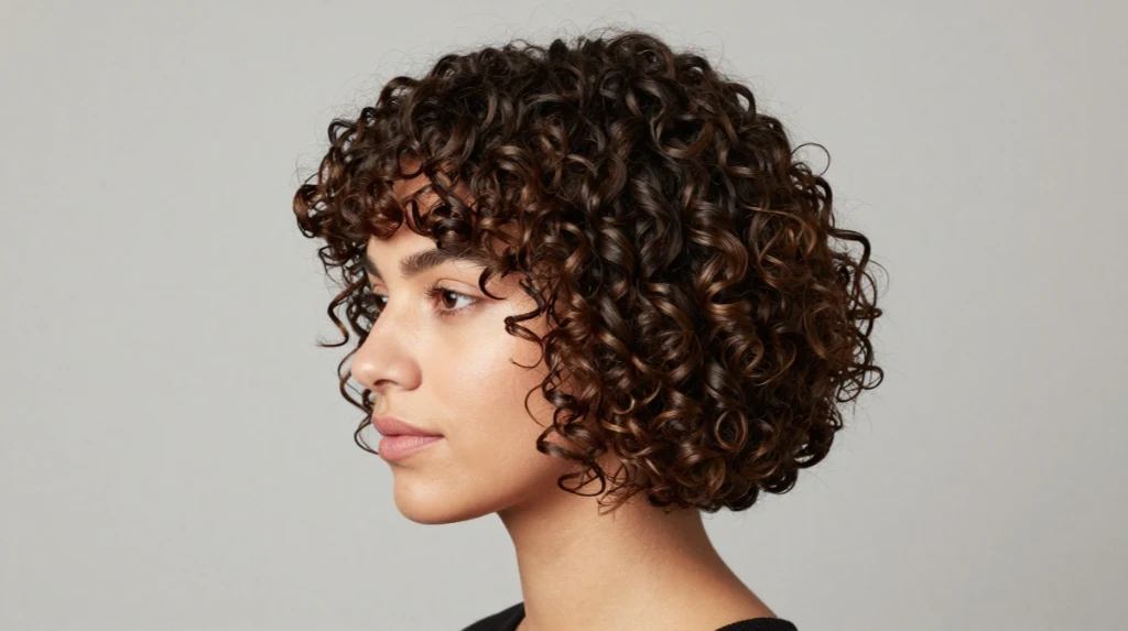Coily Hair Layered Bob