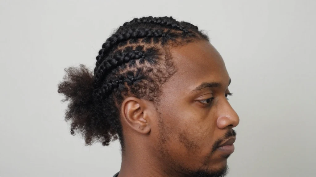 Cornrow Half Up Style
