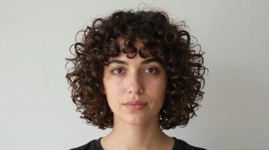 Curly Bob for Oval Face