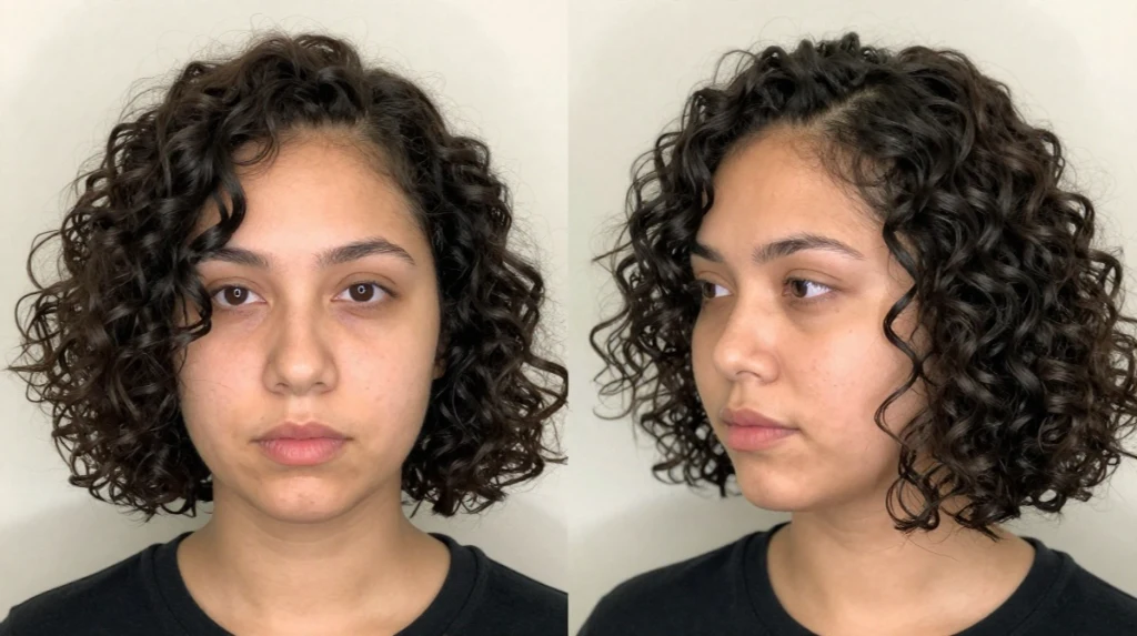 Curly Bob for Round Face