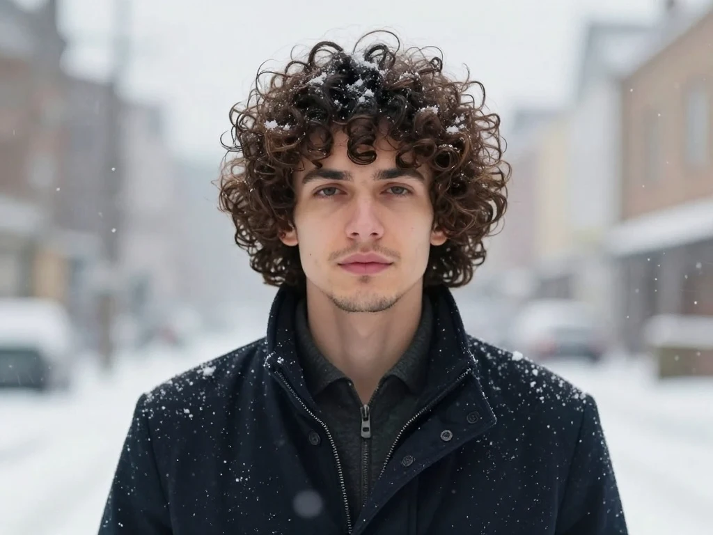 Curly Hair Winter Style