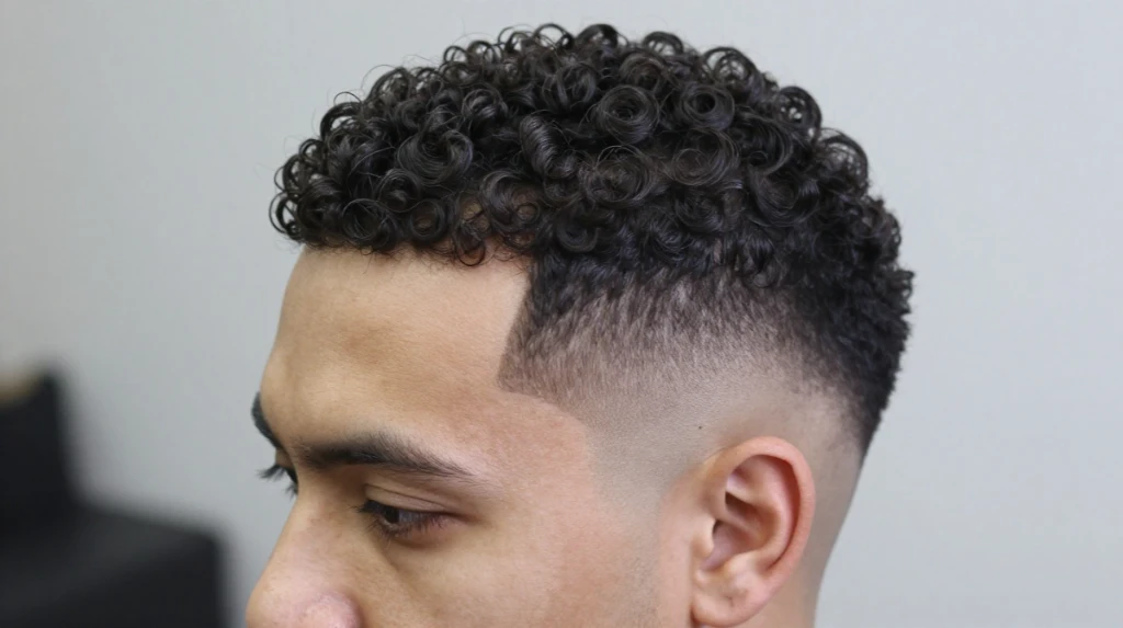 Curly Top Fade