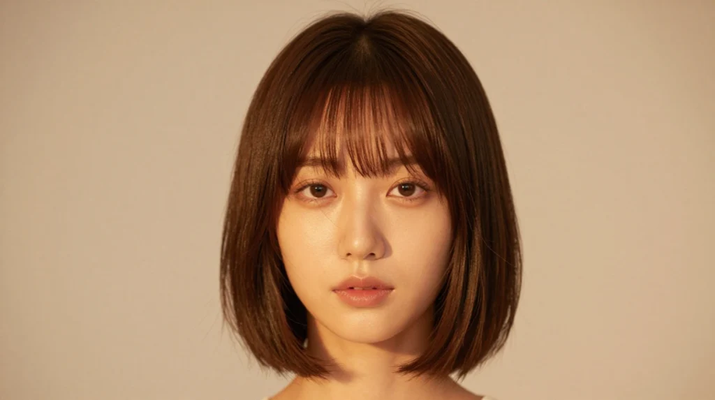 Curtain Bangs on Short Straight Hair