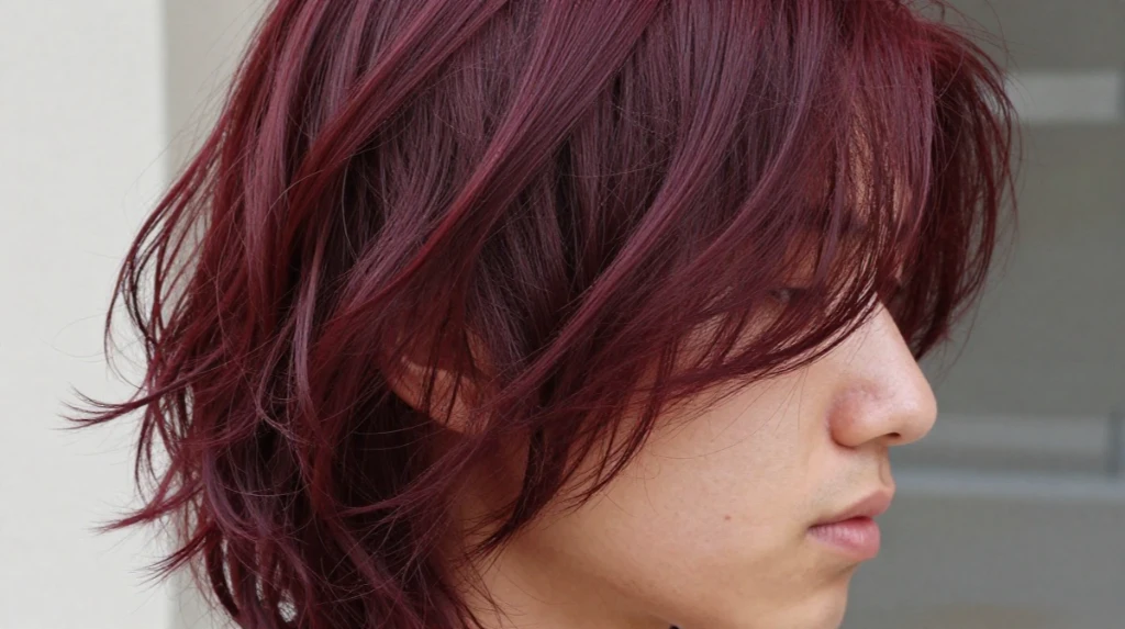 Deep Burgundy Waves