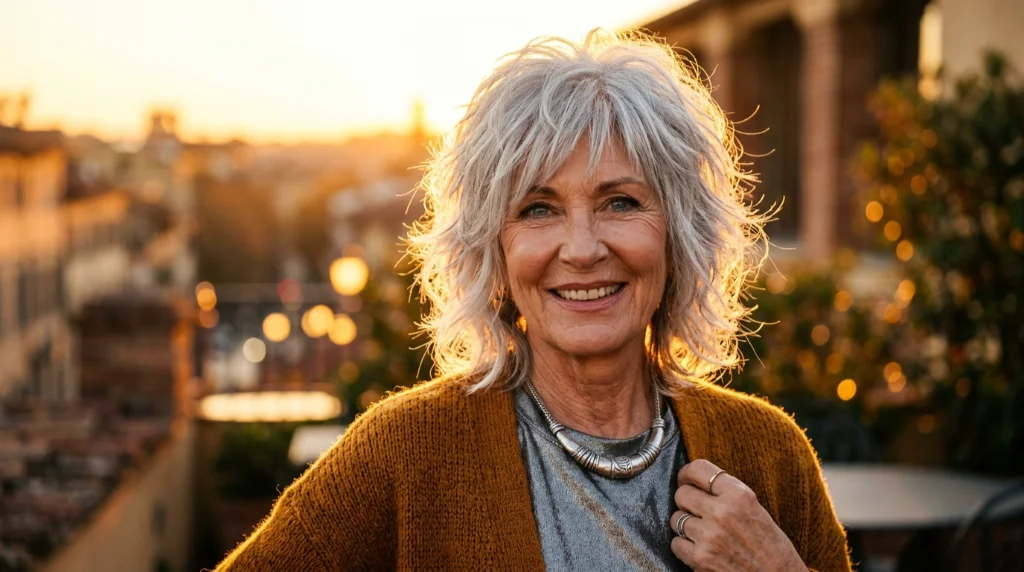 short shag haircuts for older women