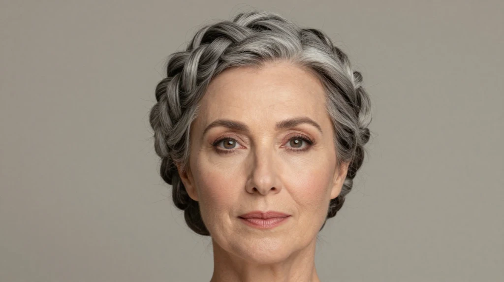 Gray Halo Braid for a Timeless Look