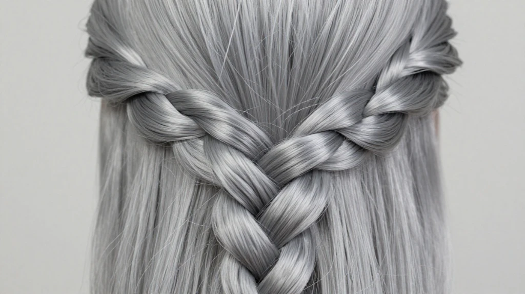 Gray Rope Braid for Simple Elegance