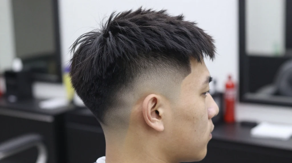 High Fade with Textured Top