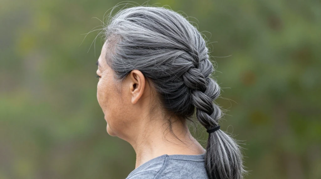 Mature Women Braided Ponytail