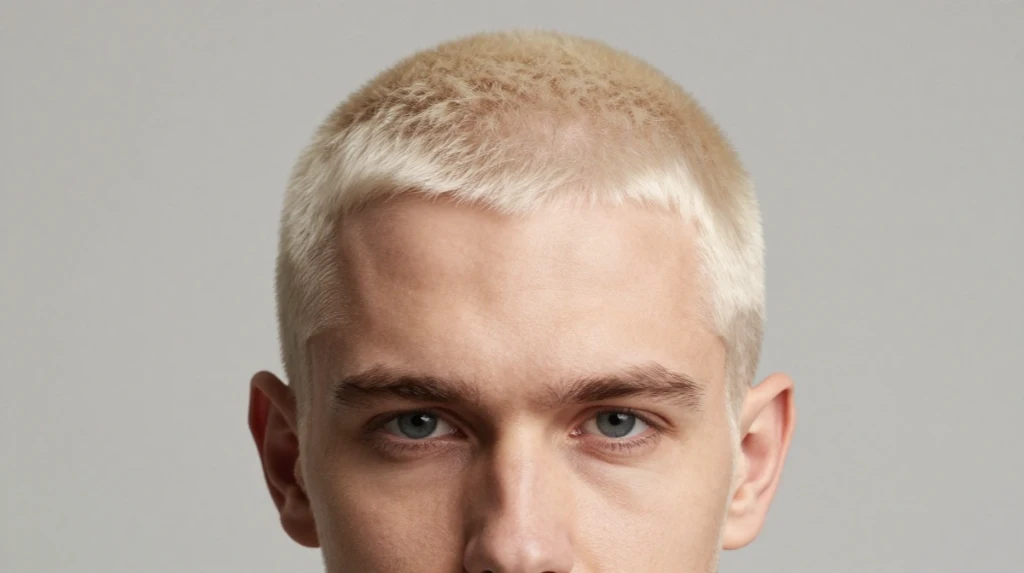 Platinum Blonde Buzz Cut