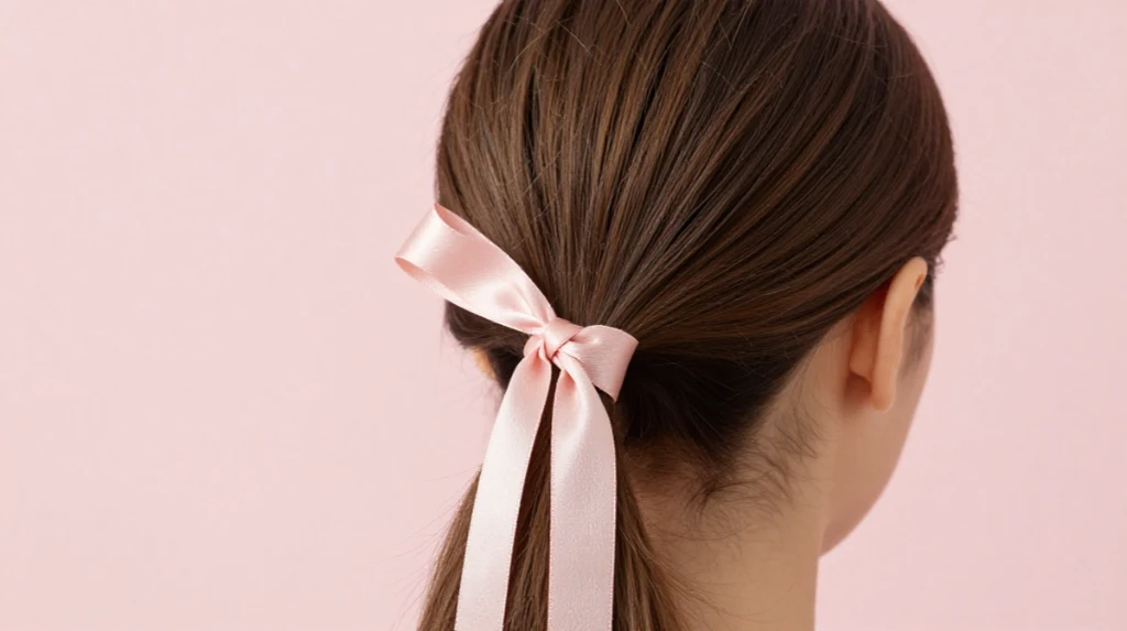 Ribbon-Wrapped Ponytail
