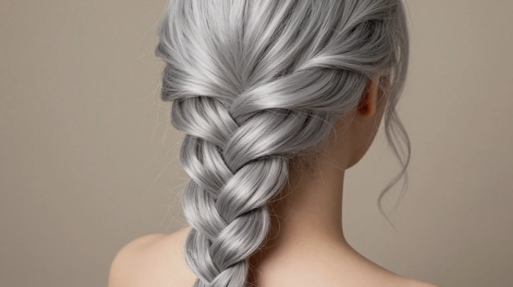 Silver Fishtail Braid for Elegant Style