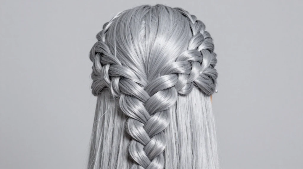 Silver Goddess Braids for Special Occasions
