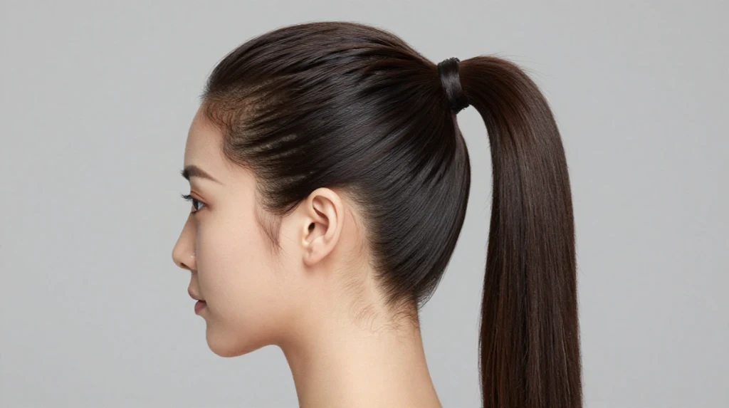Sleek Swept Back Ponytail