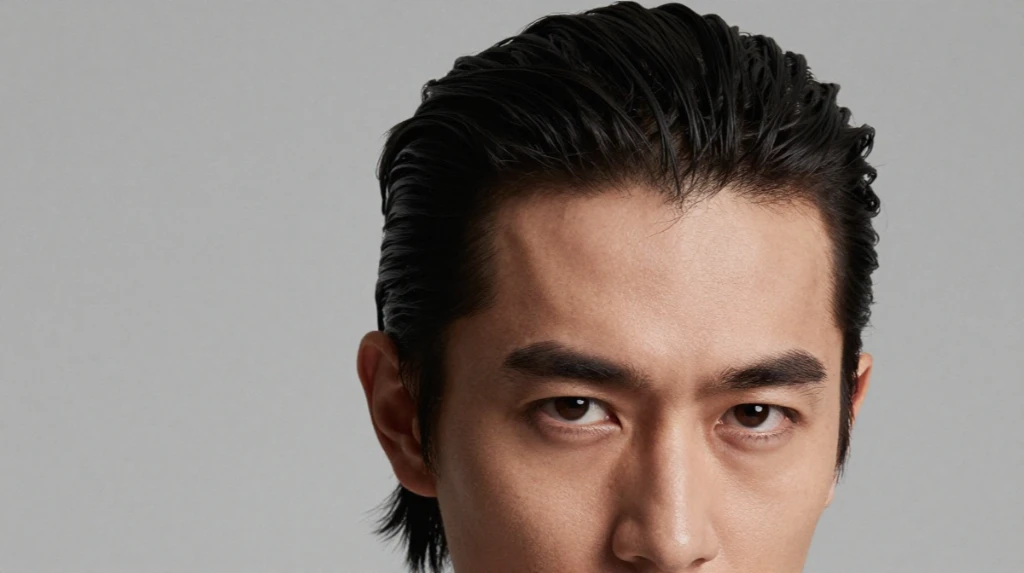 Slicked Back Medium Hair
