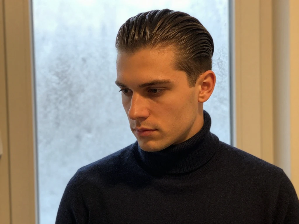 Slicked Back Winter Hair