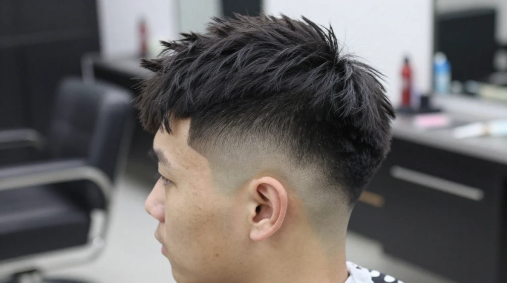 Textured Pixie with Fade