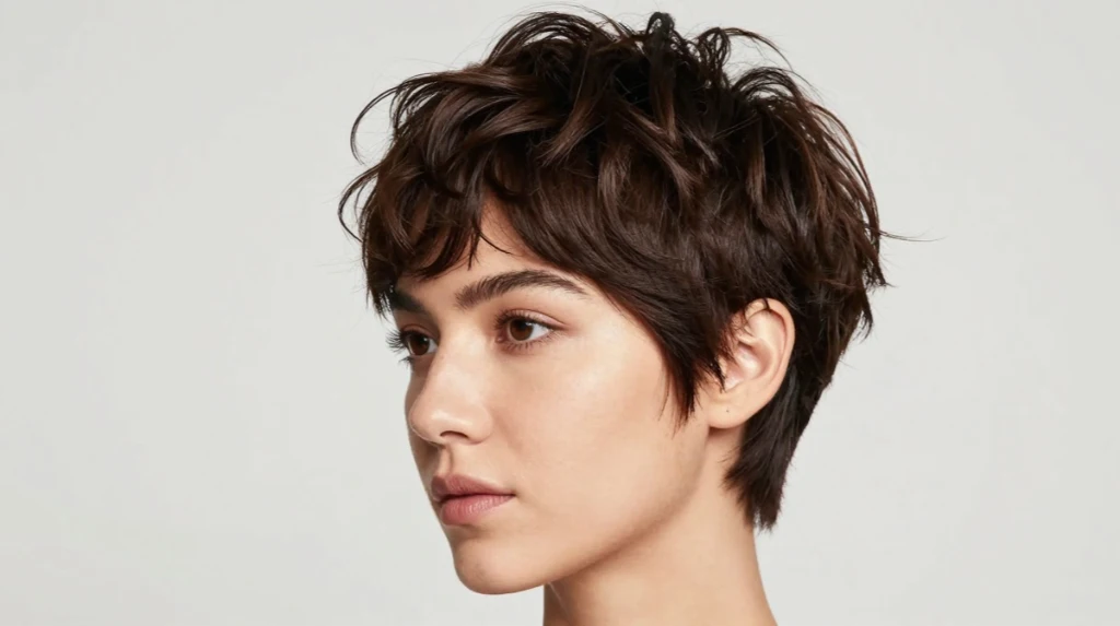 Textured Pixie with Volume at the Crown
