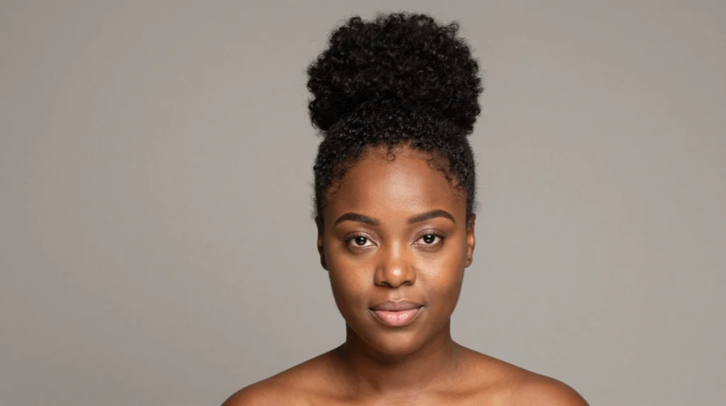 The Afro for Round Face Shape