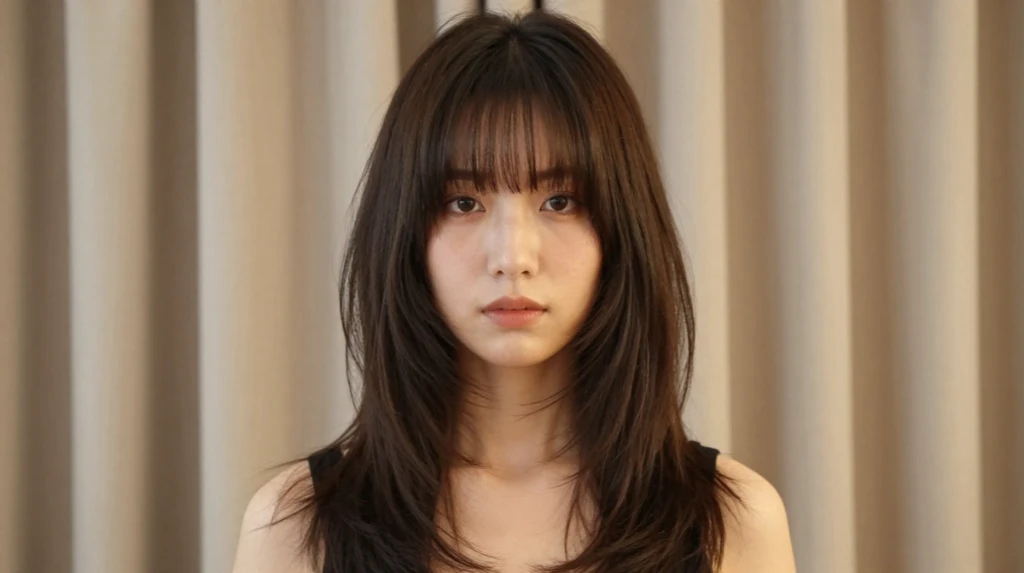 The Curtain Bangs Layered Cut