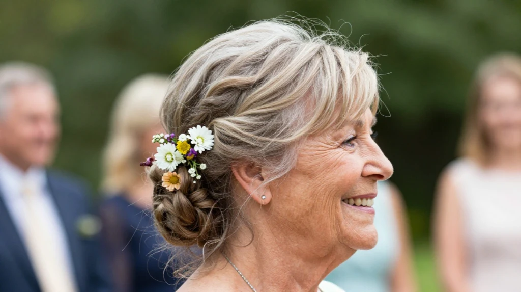 The Floral Accent Updo