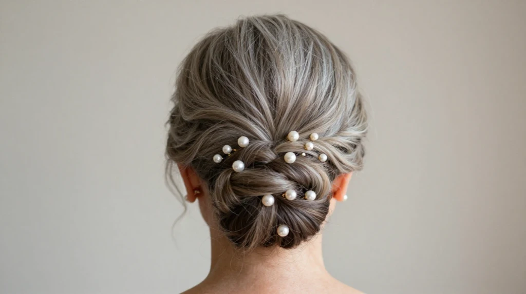 The Updo with Pearl Accessories