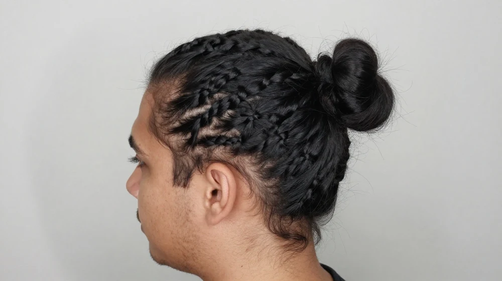 wisted Man Bun for a Modern Edge