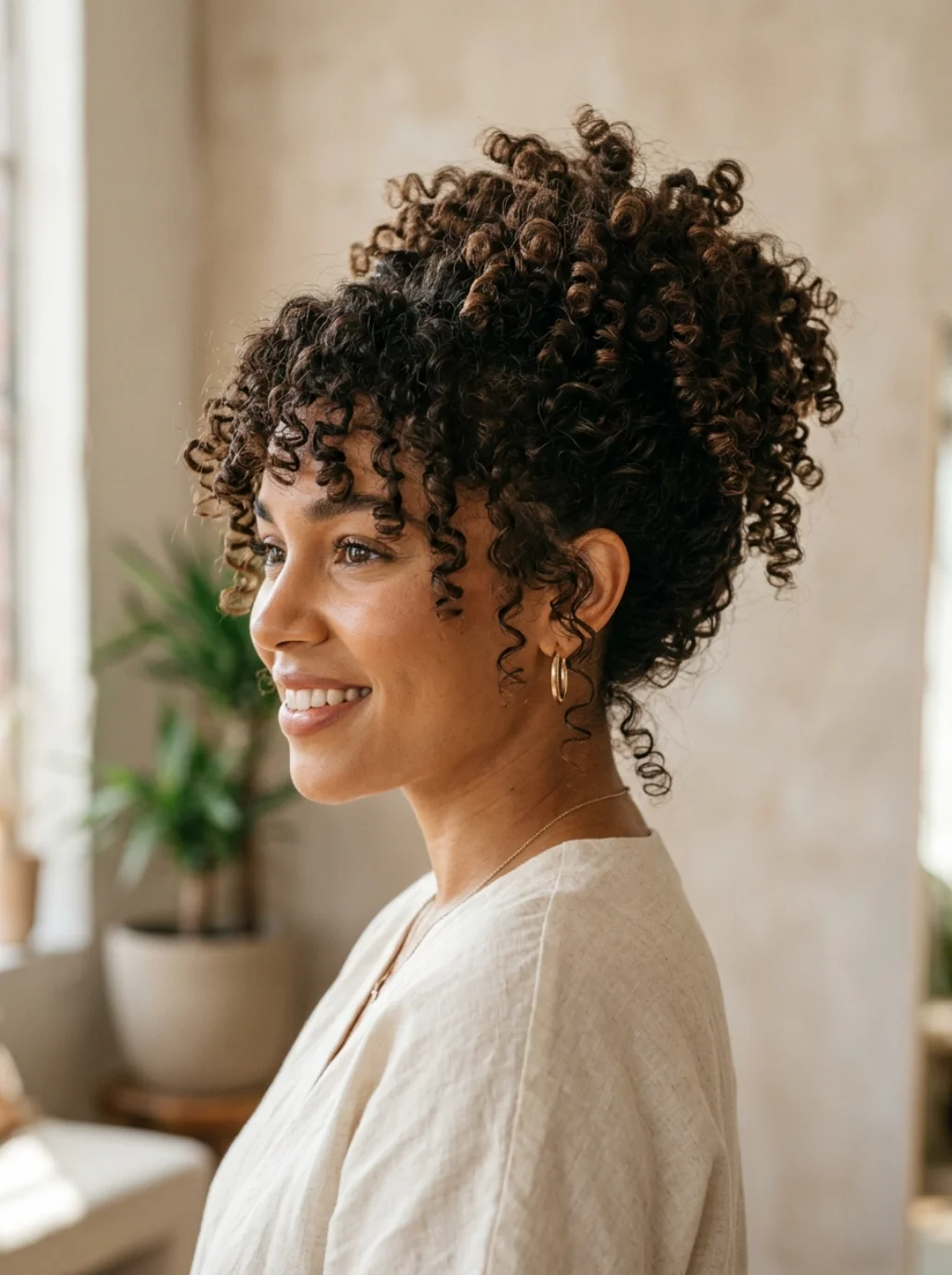 Short Hair Updos That Handle Curly Texture Beautifully