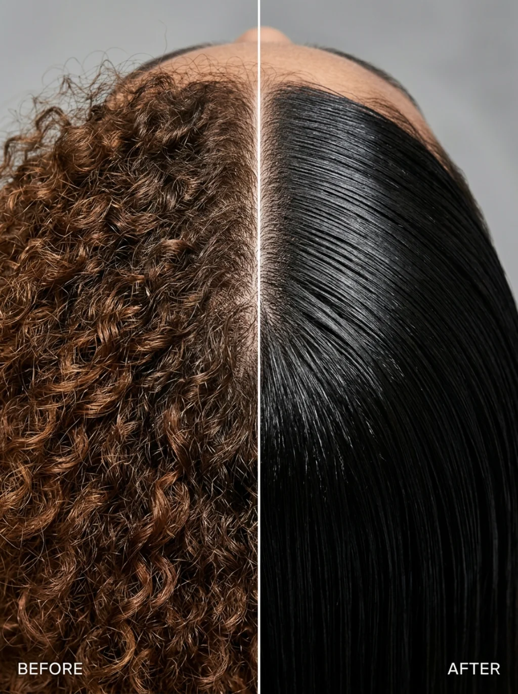 Curly Texture Tamed Into Sleek Submission