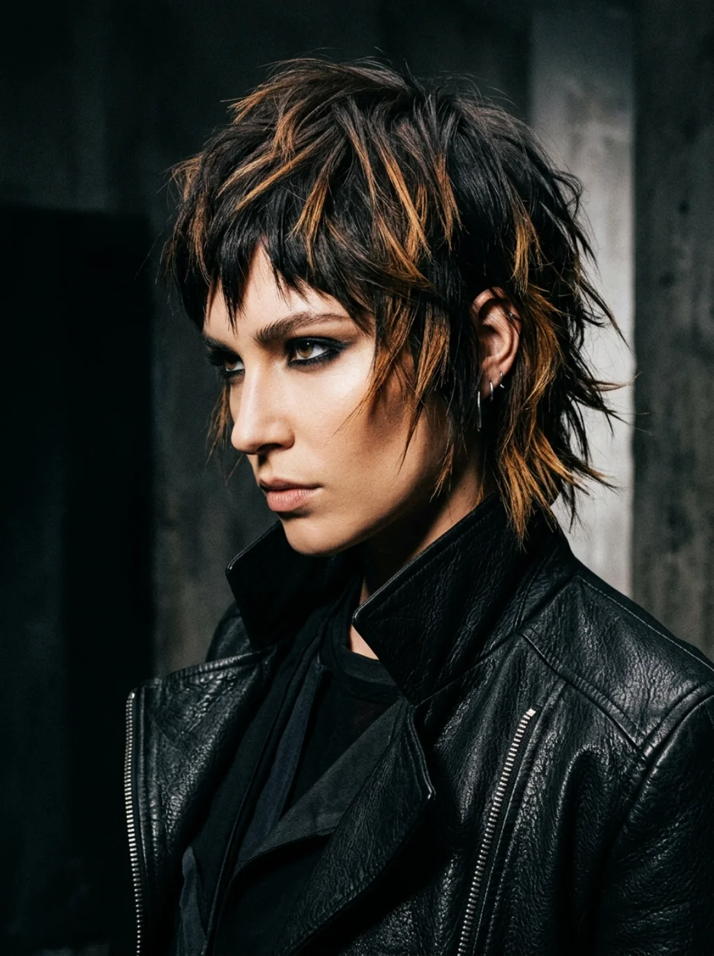 Choppy Layers That Break Up Strong Facial Symmetry