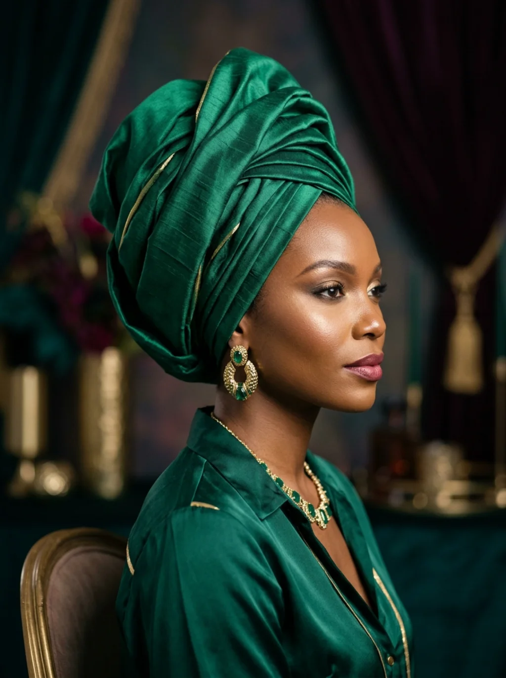 A Silk Headwrap Adds Instant Glamour to Any Short Style